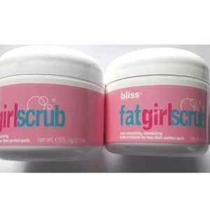 Lot of 2 - Bliss Fat Girl Scrub Body Exfoliator Skin Smoothing Stimulating 2.7oz